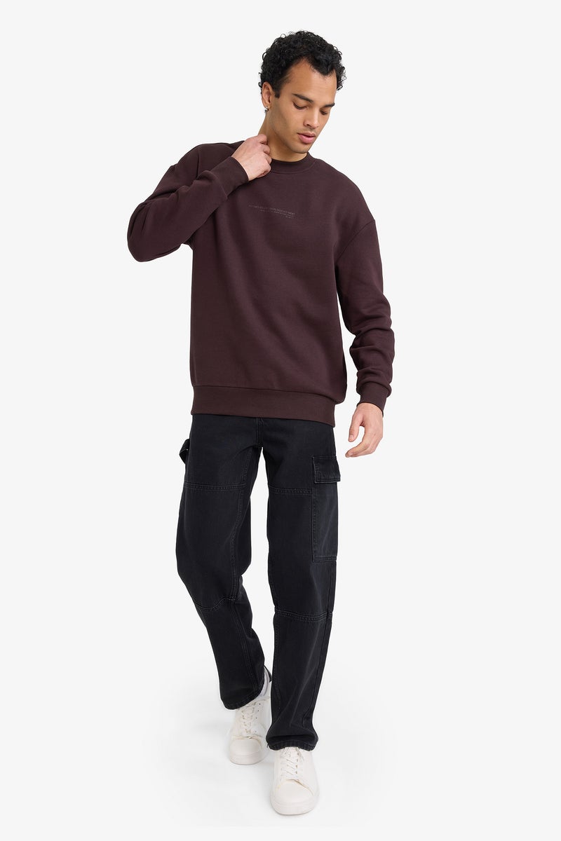 ديفاكتو سويت شيرت اوفر سايز برقبة مستديرة - Image 2